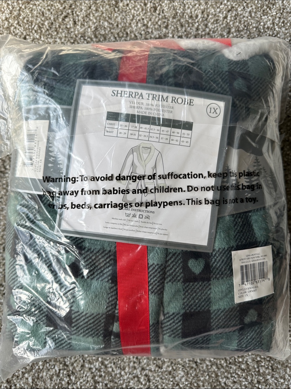 Sherpa Trim Robe - Picture 2 of 3